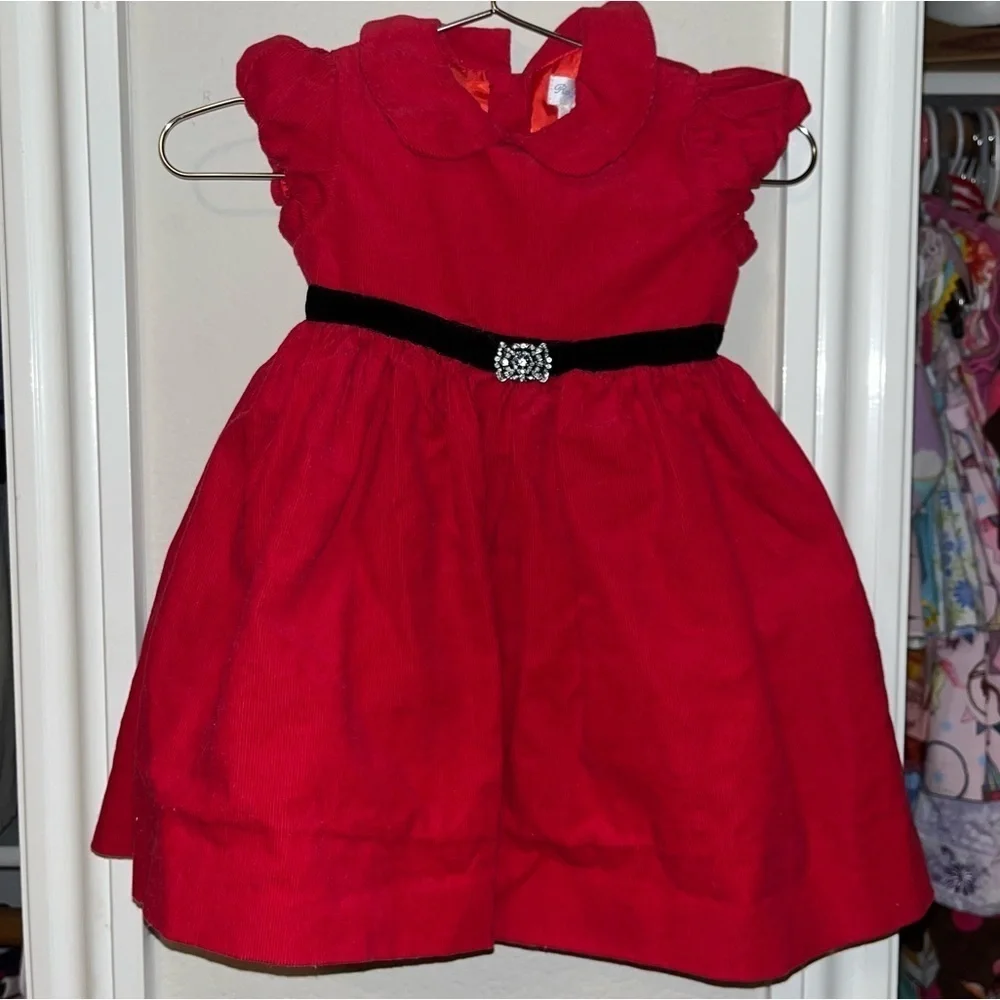 Ralph Lauren red fancy dress, size 6 months